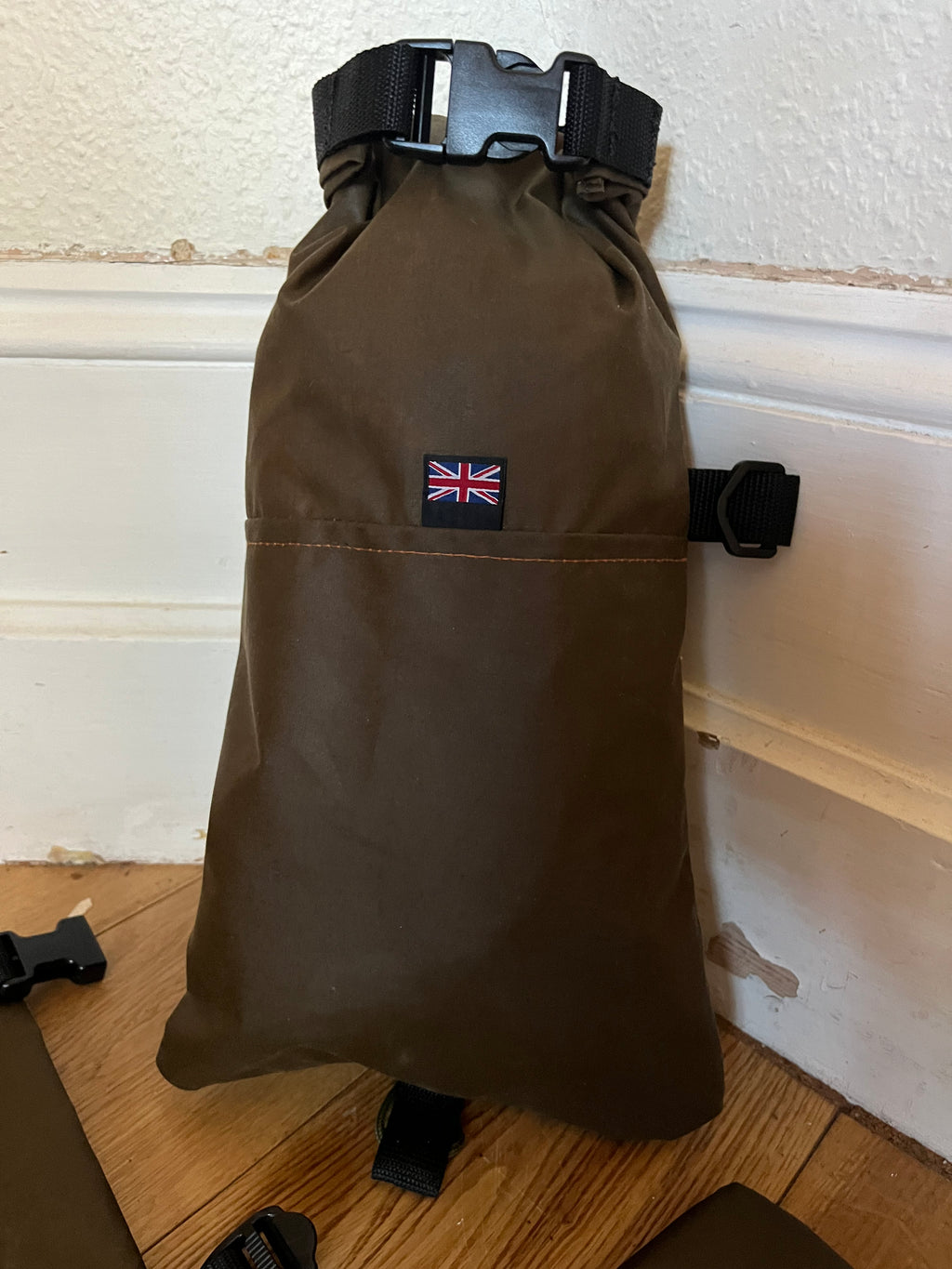 Bushcraft wax cotton roll top bags Medium