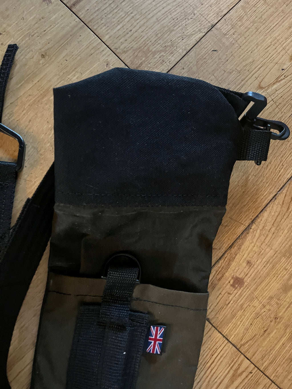 Bushcraft folding saw case wax cotton roll top and sling