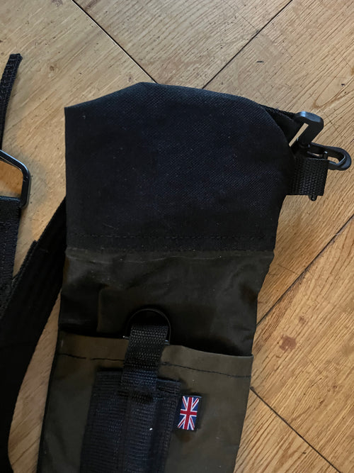 Bushcraft folding saw case wax cotton roll top and sling