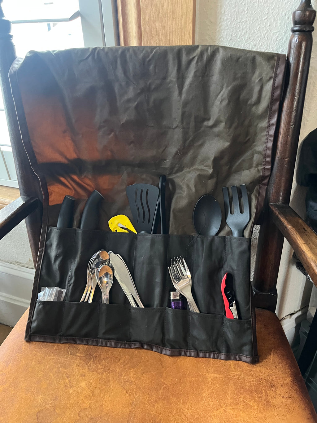 Bushcraft kitchen tidy roll, tools not included