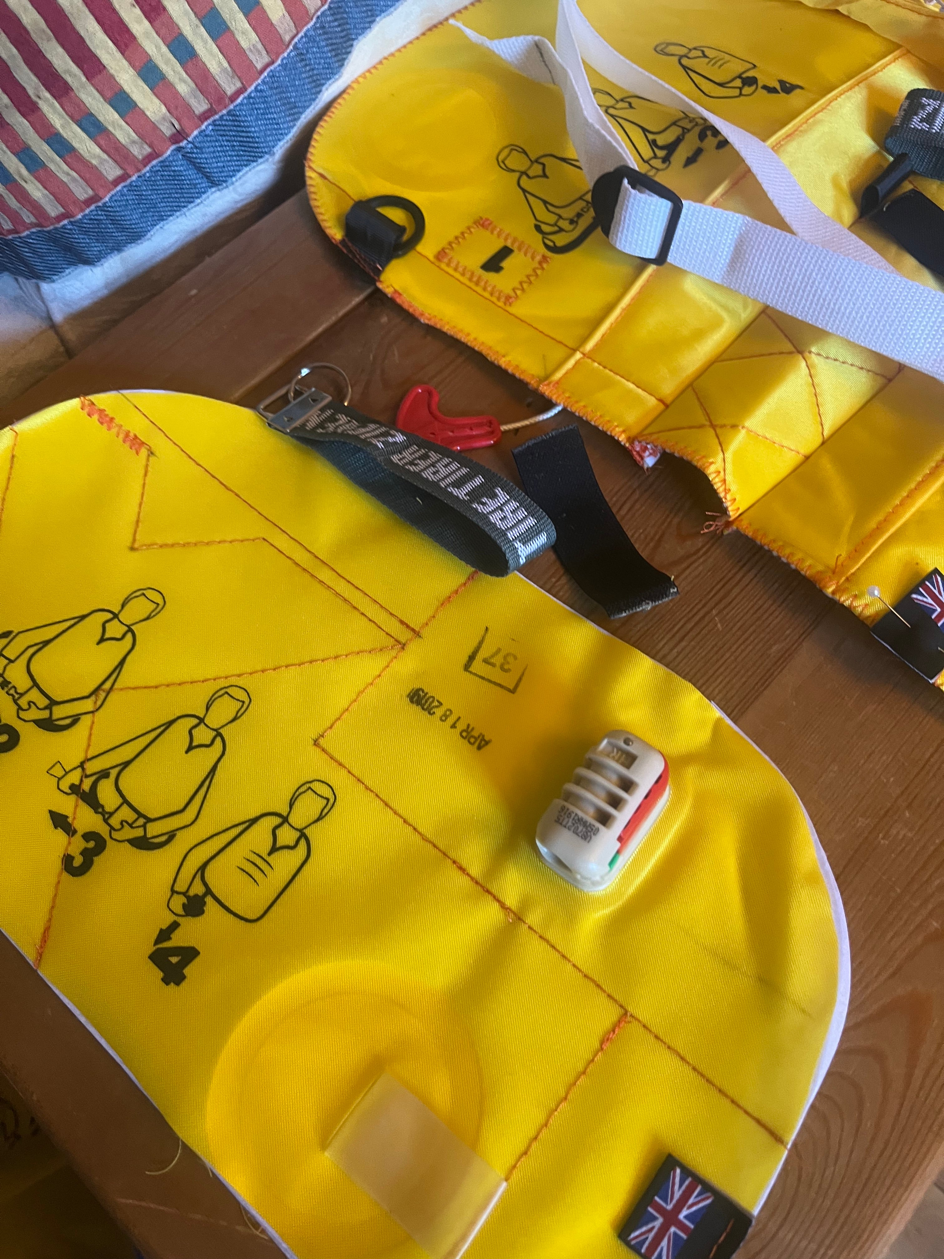 Life jacket bag, ultilites bag, vanity bag and wallet One-off