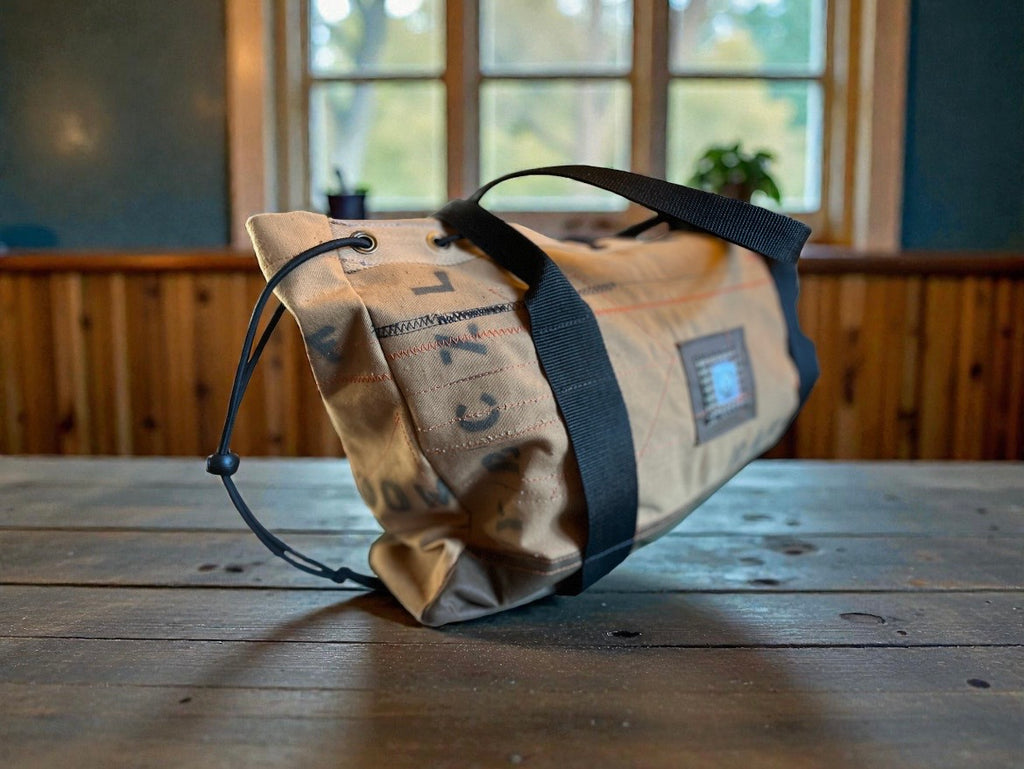 Mens overnight bag, made from Parachute stowage bag, ex RAF