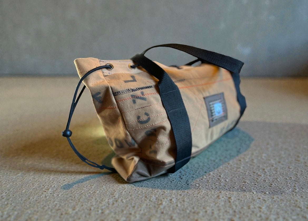 Mens overnight bag, made from Parachute stowage bag, ex RAF