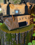 Mens overnight bag, made from Parachute stowage bag, ex RAF