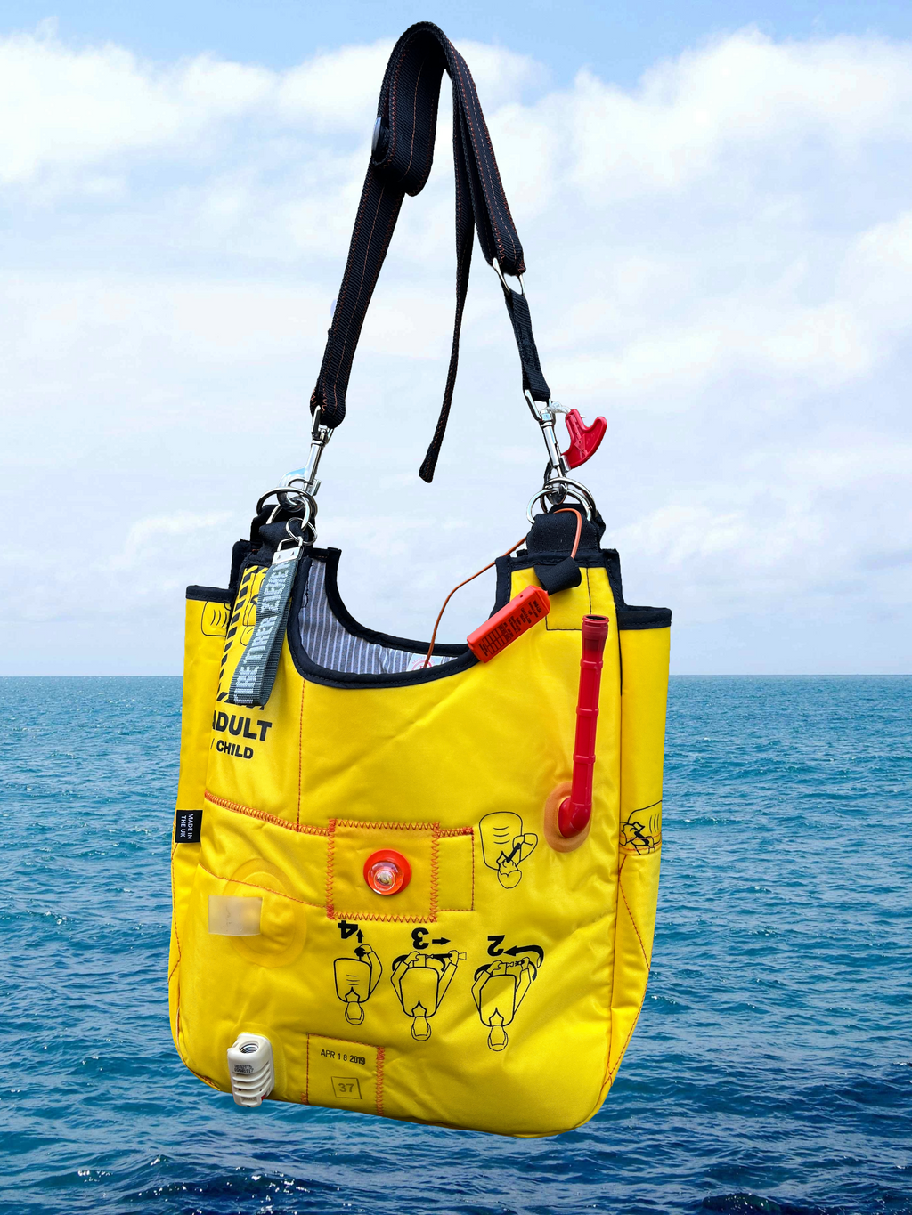Life jacket bag, ultilites bag, vanity bag and wallet One-off