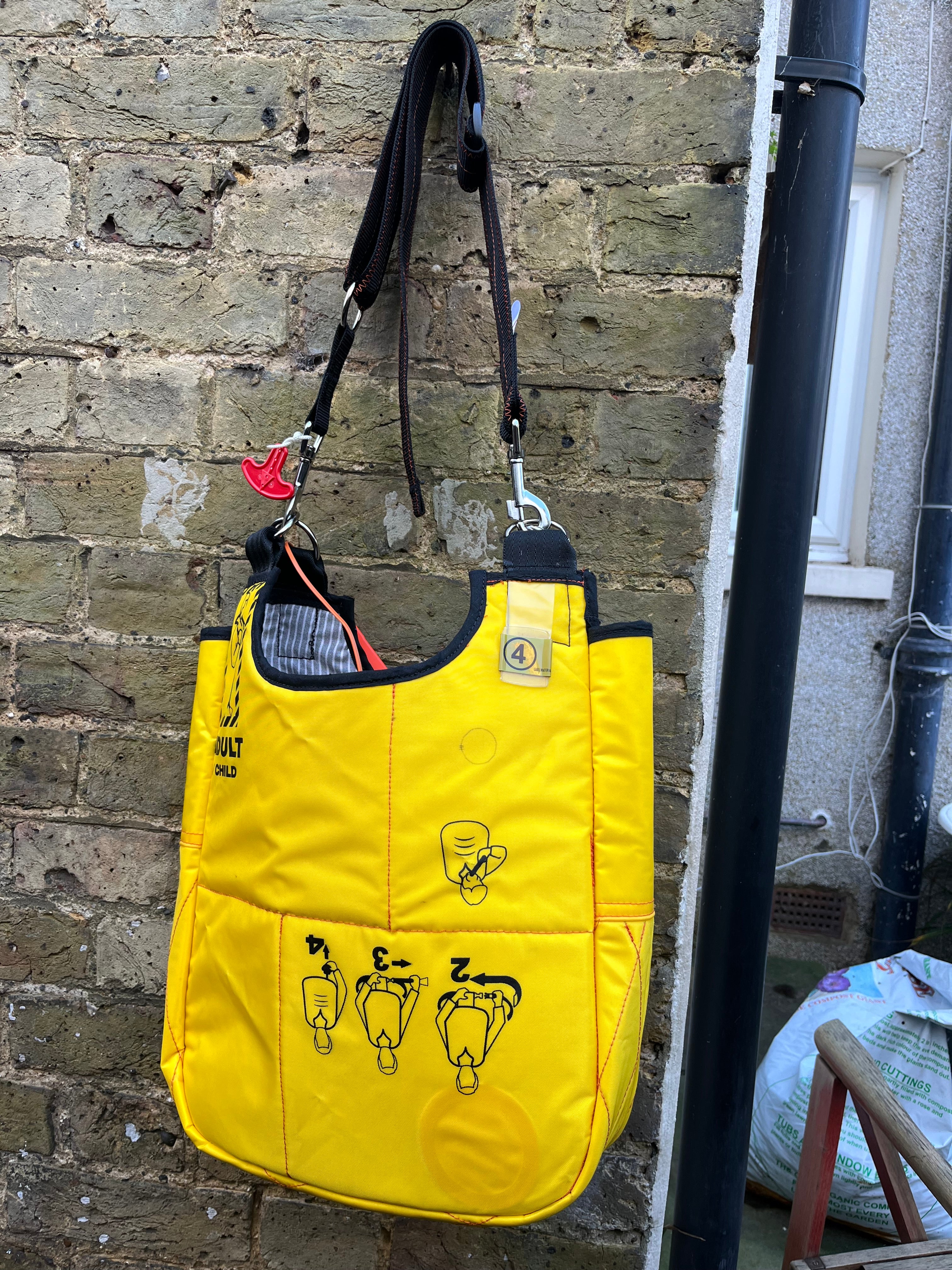 Life jacket bag, ultilites bag, vanity bag and wallet One-off