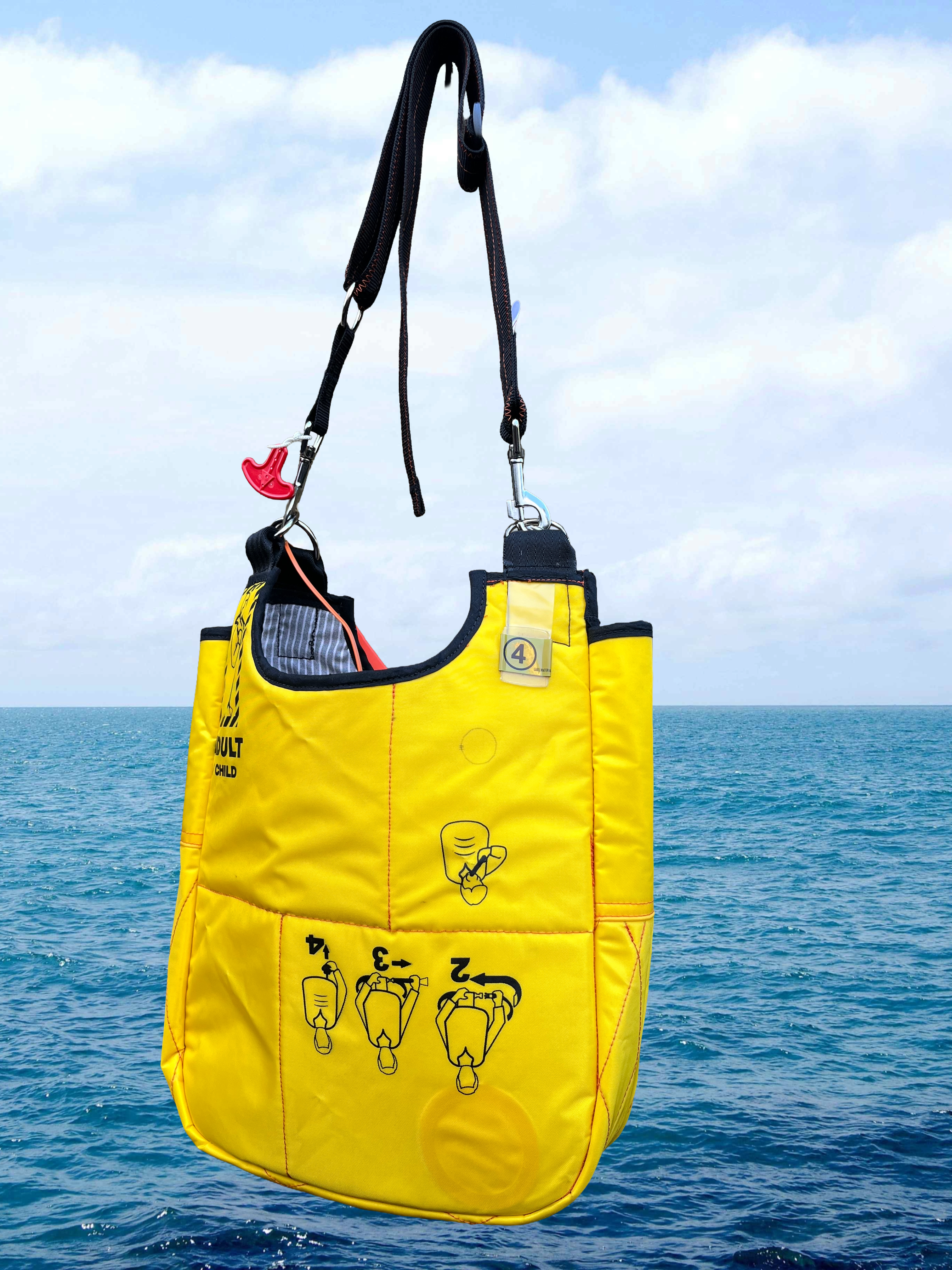 Life jacket bag, ultilites bag, vanity bag and wallet One-off