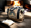 Large Jute and wax cotton overnight Duffle bag,